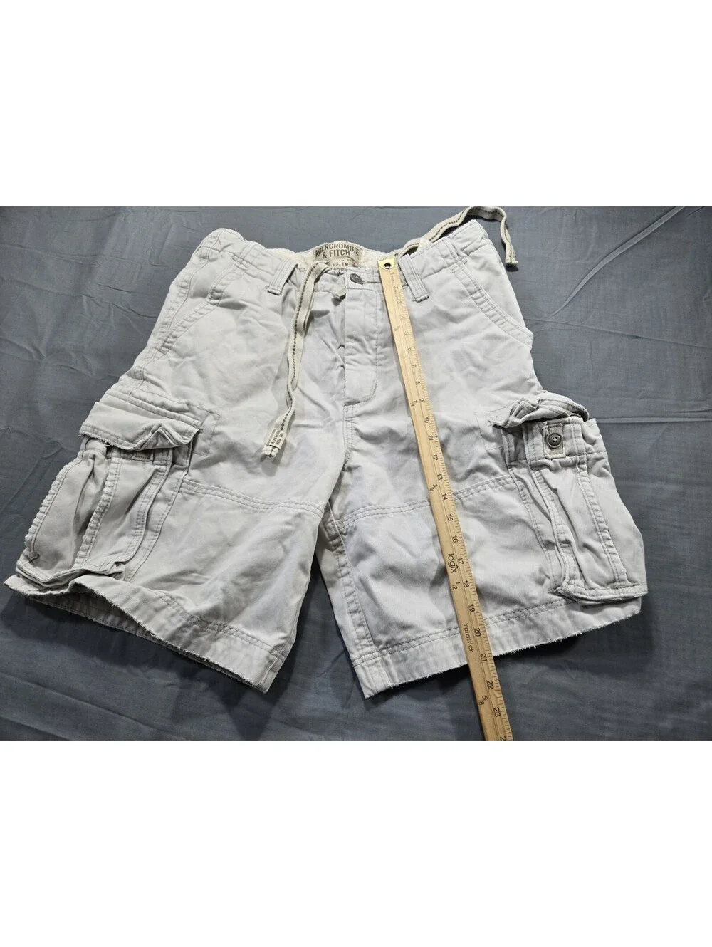 Abercrombie Fitch Shorts Mens 34 Beige Cargo Paratropper Heavy Adrinodack VTG